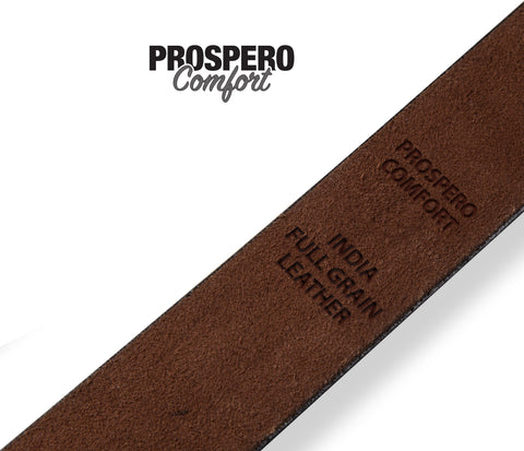 Prospero Comfort Men's Casual Jean Belt, Super Soft Full Grain