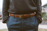 Men's Dress Belt ALL Genuine Leather Double Stitch Classic Design 35mm All Sizes