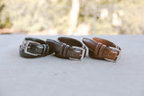 Men's Dress Belt ALL Genuine Leather Double Stitch Classic Design 35mm All Sizes