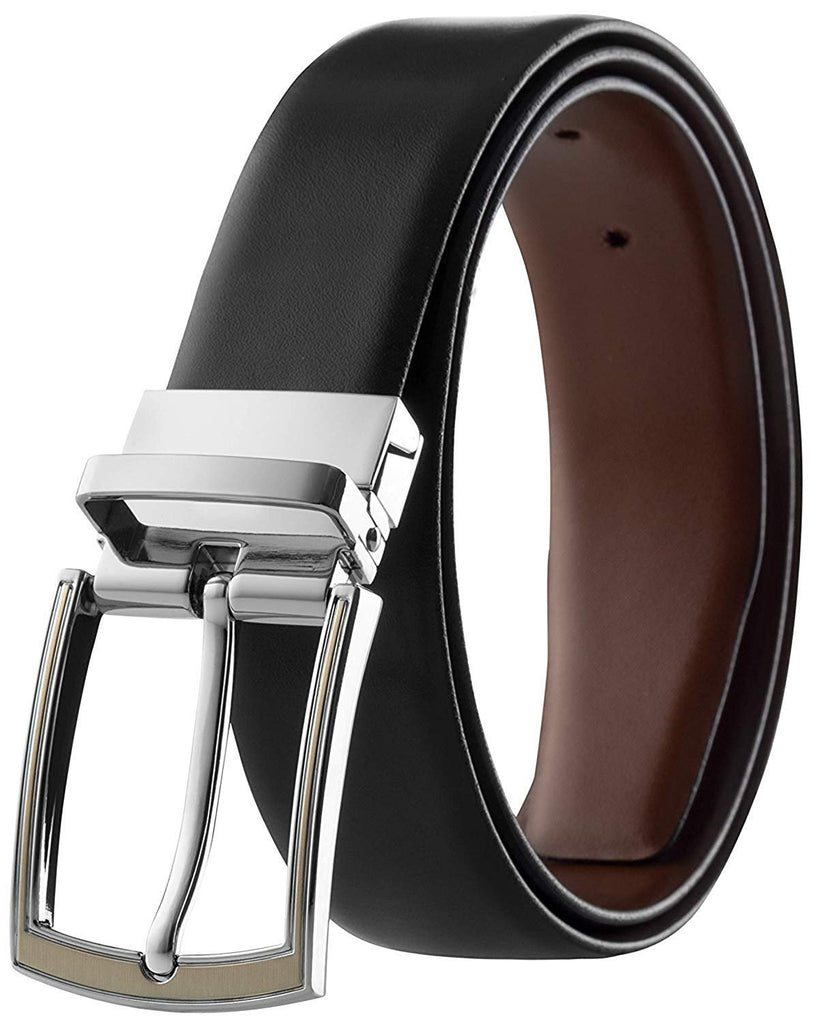 Prospero Comfort - Reversible Belts for Men, Italian Top-Grain Leather Belt  for Men, 2-Toned Men's Belts, Men's Belt for Casual Wear, 35mm Dress Belt,  Beehive Design Black Belt Men's Size 32 at