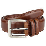 Men's Dress Belt ALL Genuine Leather Double Stitch Classic Design 35mm All Sizes