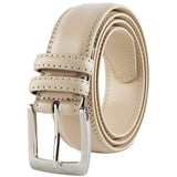 Men's Dress Belt ALL Genuine Leather Double Stitch Classic Design 35mm All Sizes