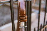 Men's Dress Belt ALL Genuine Leather Double Stitch Classic Design 35mm All Sizes